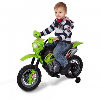 Kids World Detská elektrická motorka Enduro, zelená, X9140